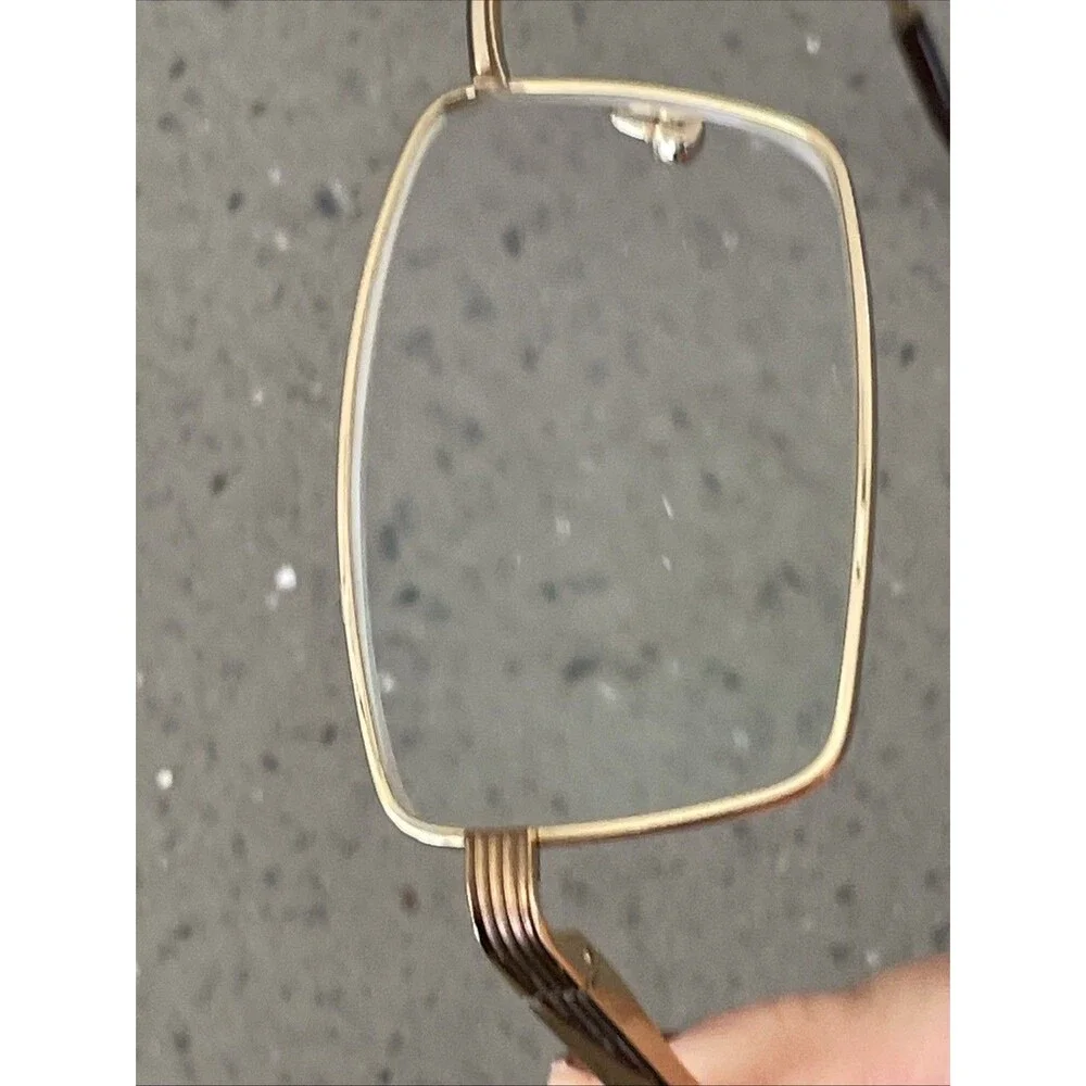 SUNFIRE EYEWEAR 54-16-145 S-8018 EYEGLASSES FRAMES ONLY gold rectangle full rim